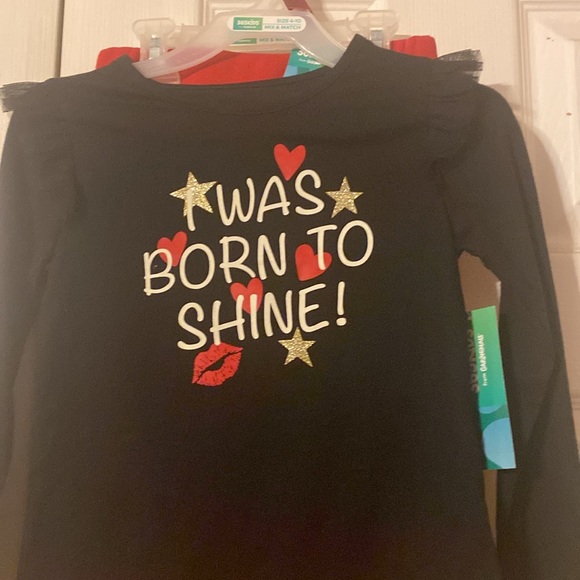 365 KIDS from Garanimals girls 2 piece sets and a bonus unicorn shirt; size: 6 - Picture 2 of 6